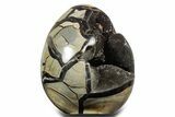 Polished Dragon Egg Septarian Geode - Free-Standing #356158-1